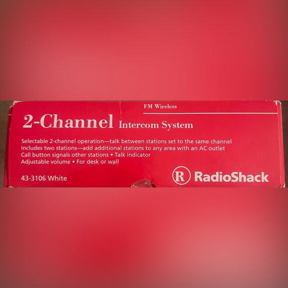 Radio Shack FM Wireless Intercom System Station 43-3106 Single Unit Pre-owned - Picture 7 of 8